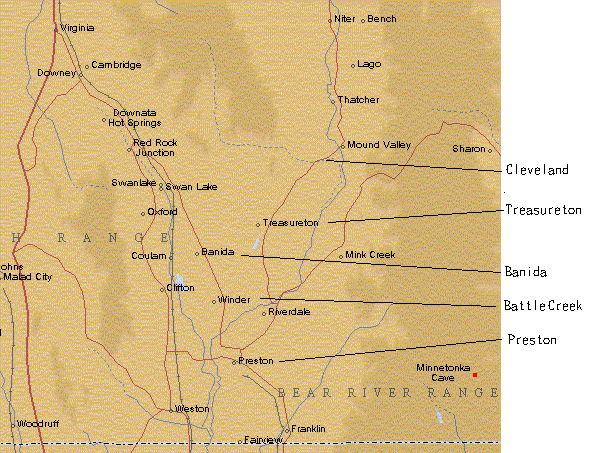 Map of Southeastern Idaho