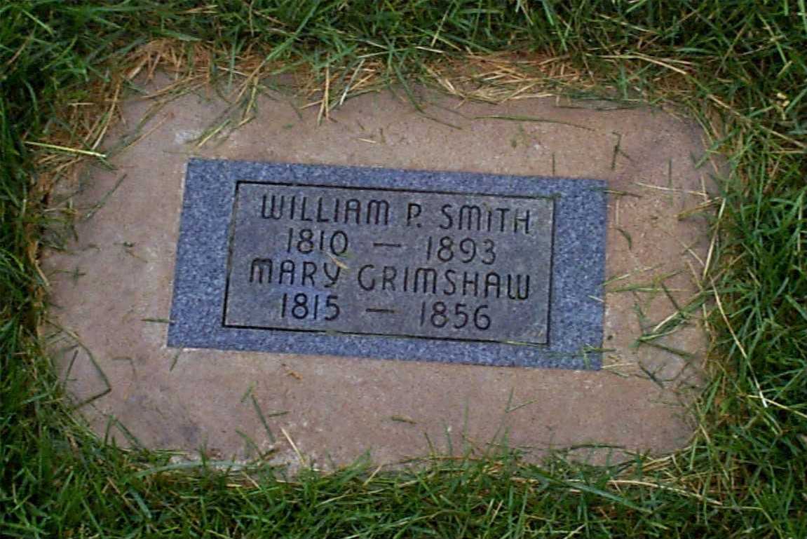 W.P. Smith and Mary Grimshaw Replacement Headstone
